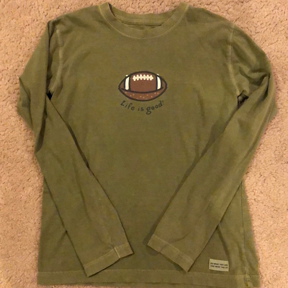 Life is Good football shirt